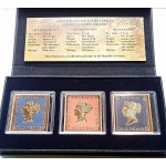 Ghana 3 x 5 Cedis vergoldete Banknote blaue Mauritius...