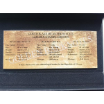 Ghana 3 x 5 Cedis vergoldete Banknote blaue Mauritius Penny 2020