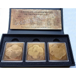 Ghana 3 x 5 Cedis vergoldete Banknote Creation of Adam...