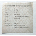 1 Unze Silber Ghana Edvard Munch Der Schrei Diamond Art 10 Edelsteine Diamanten 2019