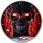 NEU* 1 oz Silber USA 2023 BU - KI TERMINATOR - American...
