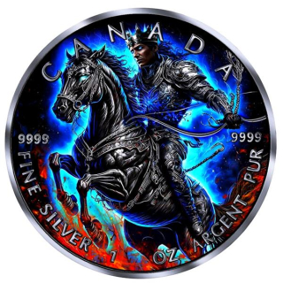 1 oz Kanada Maple Leaf 2023 - VIER REITER der APOKALYPSE  - Das JÜNGSTE GERICHT - Armageddon