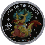 1/2 oz Tuvalu 2024 Proof - BABY DRACHE - JAHR des DRACHEN...