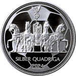 1 Unze Silber Round 2024 Proof - QUADRIGA - Fussball EM...