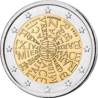 2 Euro Portugal Friede unter den Völkern 2023