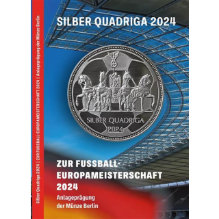 1/2 Unze Silber Round Germania - QUADRIGA - Fussball EM - 2024 BU - Coin Card - Einigkeit-Recht-Freiheit-Deutschland