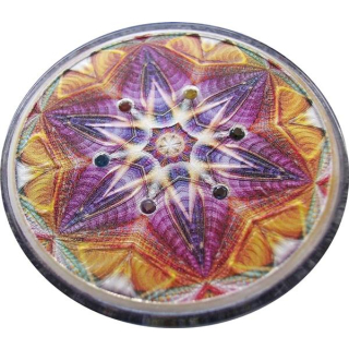 1 Unze Silber Ghana 2019 Colors of Diamond mit 6 verschiedenen farbigen Diamanten 5 Cedis