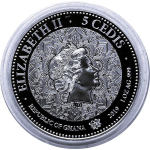 1 Unze Silber Ghana 2019 Colors of Diamond mit 6 verschiedenen farbigen Diamanten 5 Cedis