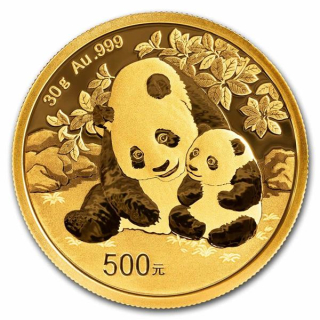 30 g Gold Panda 2024 BU - 500 Yuan
