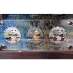 6 x 30 gr Panda Bull & Bear Investment Set 2017 ST  teilvergoldet, coloriert, Rhutenium