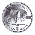 NEU* 1/2 Unze Silber - Panda Berlin - 2024 BU - Coin Card...