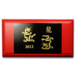 2 x 1 Unze Silber Palau 2012 Gilded Proof - DRACHE - Jahr des Drachen  - Lunarserie - 5$