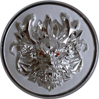 1 oz Fiji 2024 Proof 3-dIMENSIONAL - DRACHE - JAHR des DRACHEN - Lunar Drache - Ultra High Relief - 1$ - Auflage 888 ! Relief mit 8 mm Tiefe !  ECHTBILDER !