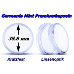 Münzkapsel 38,8 mm Premium Qualität Linsenoptik...