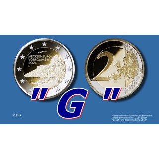 2 Euro Deutschland 2024 " G " - Mecklenburg-Vorpommern - Nationalpark Jasmund - Bundesländer II - Prägestätte G