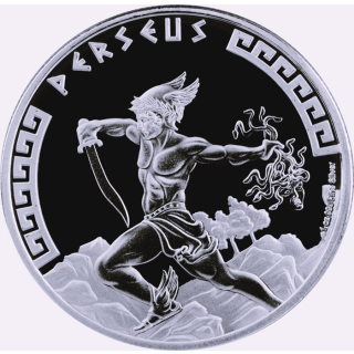 NEU* 1 Unze Silber Niue 2024 BU - PERSEUS Sohn des Zeus - Helden der Griechischen Mythologie - 2 NZD - Neue Serie 2. Ausgabe