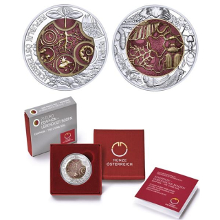 25 Euro Österreich Niob 2024 - Edaphon – Lebendiger Boden - Handgehoben HGH - 20 Jahre Niobmünzen