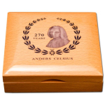 Cook Inseln 2014 Anders Celsius - Thermometer Münze Silber 1 Oz.Proof