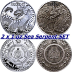 NEU*  2 x 1 oz SET Niue 2024 - SEESCHLANGE - SEA SERPENT...