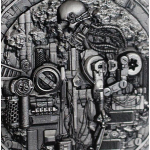 AURINUM*TOP*ANGEBOT*Letzte* 2 oz Kamerun 2025 - SKULL STEAMPUNK - Machina - Steam Driven Skull - Antique & Emaille - 2000 Francs - Innovativserie !  - Neu Echtbilder Real Photos !