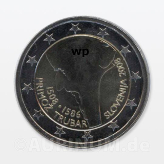 2 Euro Slowenien 2008 Geburtstag von Primoz Trubar