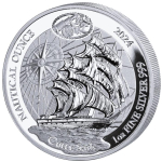 1 oz Ruanda 2024 Proof - CUTTY SARK Schnelles Segelschiff...
