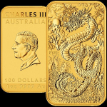 1 unze Gold Australien 2024 BU - Drachen Dragon...