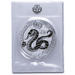 1 oz Ruanda 2025 BU - SCHLANGE - JAHR der SCHLANGE - LUNAR Schlange - Silberschlange - 50 RWF