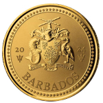 Neu* 1 Unze Gold Barbados Trident 2024 BU 5$