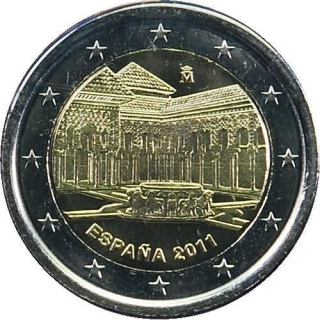 2 Euro Spanien 2011 Alhambra Generalife in Granada