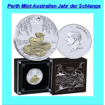1 oz Australien 2025 GILDED Box -SCHLANGE - JAHR der...