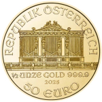 1/2 Unze Gold Wiener Philharmoniker Österreich 2025 BU