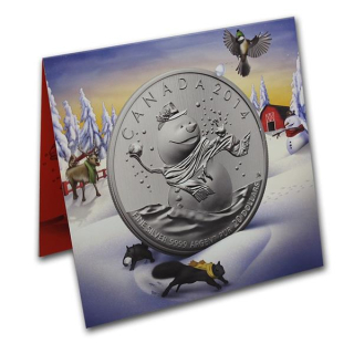 20 Dollar Silber 2014 Kanada Schneemann in Blister