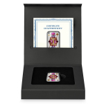 2 oz Silber Gussbarren 2024 - KREUZ KÖNIG - KING of CLUBS - Pokerkarten Poker Cards - Antique Finish Color