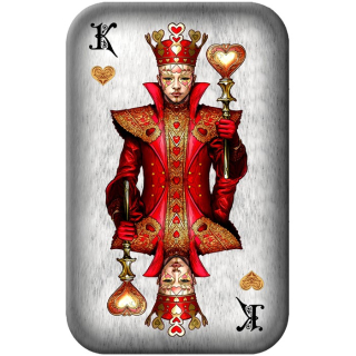 2 oz Silber Gussbarren 2024 - HERZ KÖNIG - KING of HEARTS - Pokerkarten Poker Cards - Antique Finish Color