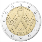 2 Euro Frankreich 2014 Welt Aids Tag unc.