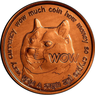 1 oz USA Kupfer Round - DOGECOIN - Bitcoin = Freiheit Freedom