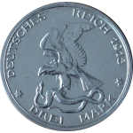 3 Mark Preussen1913 WILHELM III. - DER KÖNIG RIEF...