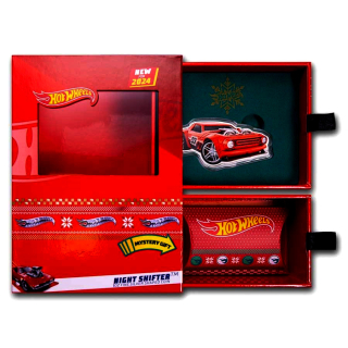 1 oz Solomon Islands 2024 - Holiday Night Shifter - HOT WHEELS MYTERY BOX - Silber Reverse Proof Shape - 5 $ Farbig Color