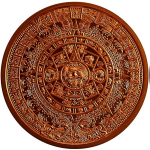2 oz Copper Round - AZTEKENKALENDER  -Aztec Calendar