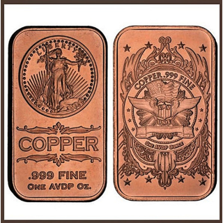 NEU** 1 oz USA Kupfer Motivbarren - ST. GAUDENS USA Freiheitsstatue 1907 - Lady Liberty