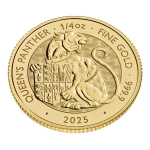 NEU* 1/4 oz Gold UK 2025 BU - PANTHER - Königliche Panther - Royal Tudor Beast - Großbritannien Silber BU 25 Pfd.