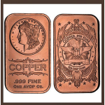 NEU** 1 oz USA Kupfer Motivbarren - MORGAN -Silberdollar...