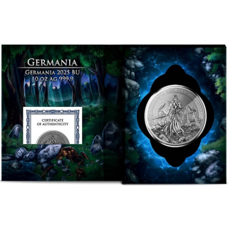 NEU* 10 oz Germania 2025 BU - LADY GERMANIA - Die Heldin Germaniens - Silber Germania Mint - Krönung zur KÖNIGIN Germaniens  - Letzte Ausgabe