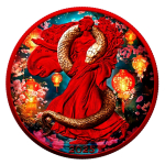 1 oz American Eagle 2025 Space Red SNAKE - Jahr der...