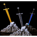 2 oz Kamerun 2025 Antique Emaille UV-Effekt Steinaufsteller - EXCALIBUR - Das Legendäre Schwert von König Artus - Legend of the Sword - 2000 Francs - Innovativserie !