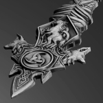 NEU* 2 oz GUNGNIR ODINS SPEER -  Das Symbol der Göttlichen Macht, Weisheit & Kosmisches Gleichgewicht  - Silber Ultra High Relief