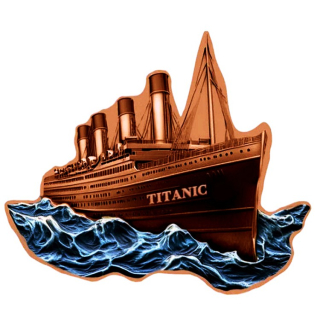 5 oz Kupfer Color Motivbarren - TITANIC - Der Untergang der Titanic - Artikel ist nicht mehr wiederbestellbar !