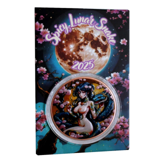 33 g USA 2025 Schlange / Snake Kupfer Color Coin Card - Erotisches JAHR der SCHLANGE - ECHTBILDER