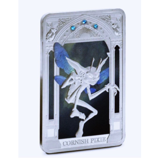 1 oz Niue 2025 Proof - Cornish Pixie - Magische Kreaturen  - silber Rectangle color - 2 NZ$